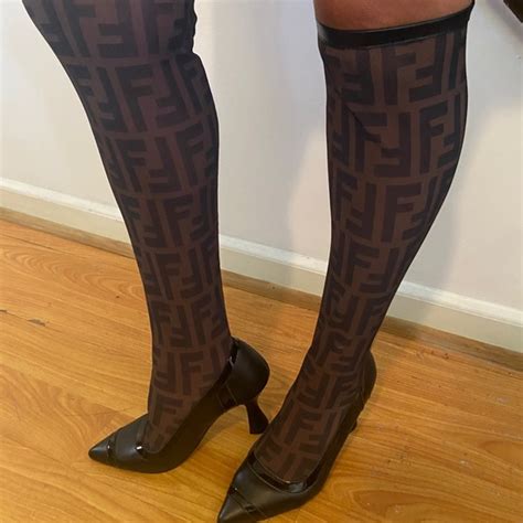 fendi knee sock boot 39|fendi sock boots heels.